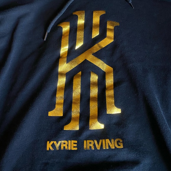 Kyrie Irving 2 Logo Gold and Black Hoodie - Picture 4 of 7